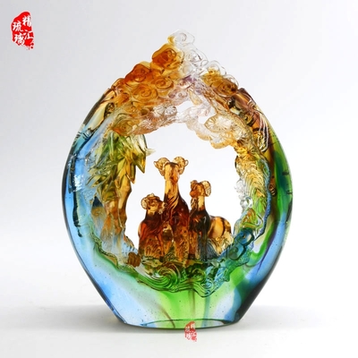 三陽開泰琉璃工藝品 開業(yè)周年禮贈(zèng)之選，廣州廠家的匠心日用之美